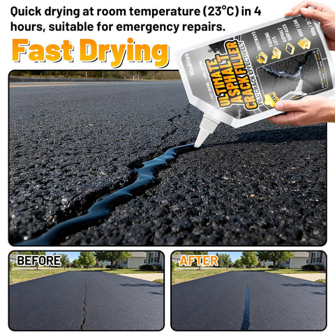 Application of High Elasticity Asphalt Crack Filler For Driveways And Walkways, Self Leveling Waterproof Sealant For Concrete Joints