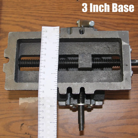 Top view of Three Inch Cross Slide Vise For Drill Press And Milling Projects Built Tough Heavy Duty X Y Clamp Machine showing base.