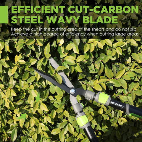 Extendable Hedge Shears 25 To 33 Inch Adjustable Manual Hedge Clippers for thick branches, cutting green shrubbery