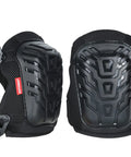 Flat Knee Pads For All Kneeling Jobs, Heavy Duty Knee Cushions with Anti Skid Grip, EVA Lined, Adjustable Clips, Black Color