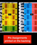 IC Kit 161 Pieces 20 Models Analog Integrated Circuits Electronics Parts Pack with pin assignments on backing.
