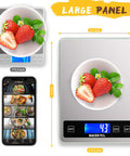 Digital Kitchen Scale 22Lb Capacity For Food Weighing Grams And Ounces 1g And 0.1oz Precise Graduation Large LCD