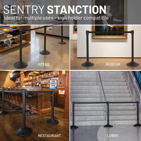 Heavy Duty Crowd Control Stanchions With 6.5 Ft Retractable Belts No Fuss Tool Free Setup Universal Belt Ends That Fit Most Brands 2 Pack For Events Venues Hotels Theaters Airports Made In USA