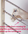 Adjustable Angle Marine Grade T316 Stainless Steel Cable Railing Kit for Wood Posts One Eighth Inch Cable installation