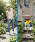 Stainless Steel Wire Scrub Brush With A 62 Inch Long Handle For Heavy Duty Cleaning Of Decks Concrete Patios Gardens And Garages