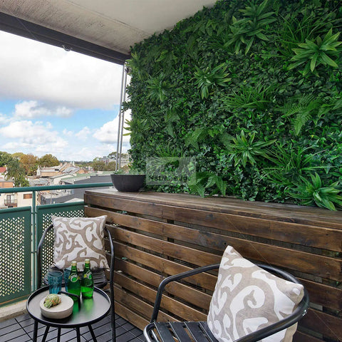 Artificial Rainforest Living Wall Grass Panels 20 By 40 Inch 5 Pack For Indoor Outdoor Use Hedge Privacy Balcony Decor