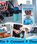 Salt Off Remover And Marine Engine Flush Kit With Easy Applicator For Boats Keeps Engines Hulls Decks And Trailers Salt Free And Protected From Corrosion, 32 oz bottle