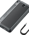 Blazing Fast 40Gbps USB4 NVMe Enclosure with aluminum shield and USB cable included, designed for Thunderbolt 4 and 3.