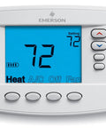 Easy Reader 7 Day Programmable Thermostat With Backlit 6 Inch Display showing 72 degrees with buttons visible