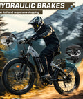 Rider on 4000W Dual Motor E Bike With 52V 1040Wh Battery, Built For Tough Trails, Blazing To 38 MPH And Pushing 105 Mile Range