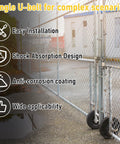2 Pcs Chain Link Nylon Rolling Gate Track Wheel Rollers for Sliding Gates on 2 Inch Frames and 1-5/8 Inch Track Pipes