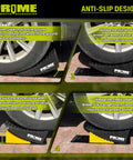 Heavy Duty RV Camper Levelers 6 Inch Two Pack Wheel Chock Ramp For RVs Campers And Trailers With Honeycomb Grip Anti Slip Base And Tire Stop Block Keep Your Tires Safe And Level On Any Surface used on SUV tire