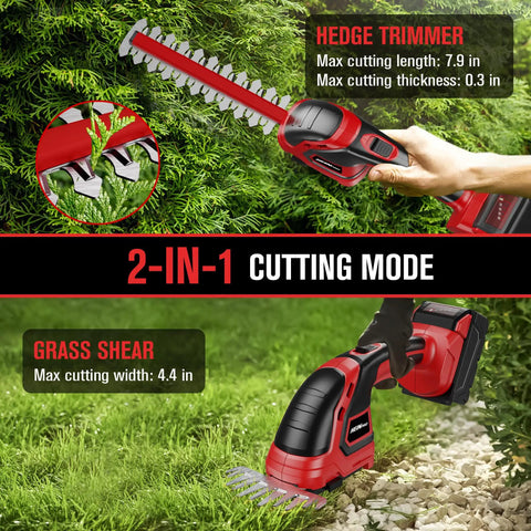 Cordless Hedge Trimmer Compatible With Milwaukee M18 Battery Tool Only Battery Not Included lightweight design in use on hedges and grass