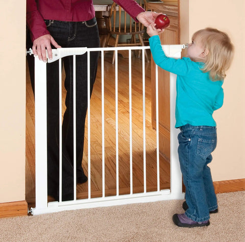 Easy Install No Tools Baby Gate For Doorways With Visual Pressure Indicator, Hold Open Safety Gate, One Hand Operation