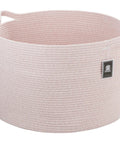 Light Pink Storage Basket For Nursery And Home Use Kiddo Friendly Toy Bin And Laundry Organizer 22x14 Inch Woven Fabric Baby Girl Room