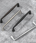 10 Pack Brushed Satin Nickel Cabinet Pulls With 3 Inch Hole Centers Solid Handles for Kitchen Drawers, Closets on Concrete Surface