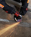 Straight From The Shop Floor Heavy Duty 4.5 Inch Air Angle Grinder Dumping A Massive 12000 Rpm cutting metal with sparks.