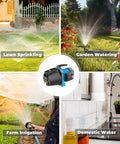 1.1HP Shallow Well Pump for garden and lawn irrigation, water transfer, drainage, pressure boost, sprinkler jet, 1200 GPH at 115V