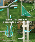 Walk In Chicken Coop For Hens With Waterproof UV Resistant Cover And Reinforcing Ribs, highlighting installation features