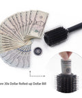 Travel Safe Round Hair Brush With Discreet Removable Lid Smell Proof Bag And Hidden Compartment For Valuables Like Jewelry And Cash