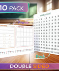 Flexible Whiteboard Sheets 9 By 12 Inches Dry Erase Set For Math Manipulatives Including Number Chart Ten Frame And Number Line Ideal For Classrooms And Classroom Friendly Pack Of 10 Sheets Lightweight Budget Friendly And Space Saving