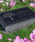 Personalized Granite Memorial Stone For Grave Decor Outdoor Tree Of Life Memorial Plaque Custom Cemetery Marker To Honor Loved One