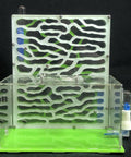Giant Acrylic Ant Farm Habitat With 19.5 By 15 By 22 Cm Wide Viewing Area, Six Layer Nest, Moisture Tower, Dual Expansion Ports, Great For STEM Learning And Watching Live Ants, Green, front view