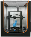 Black adjustable ventilation kit for 3D printer enclosure, front view, installed for stable temperature and efficient airflow