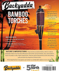 Bamboo Outdoor Torches For Backyard Vibes With 16 Ounce Fuel Canisters Extra Large 57 Inch Tall Metal Containers Fiberglass Wicks