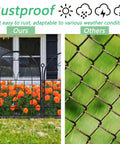 Comparison of sturdy rustproof garden fence panels with flowers vs rusty wire fence