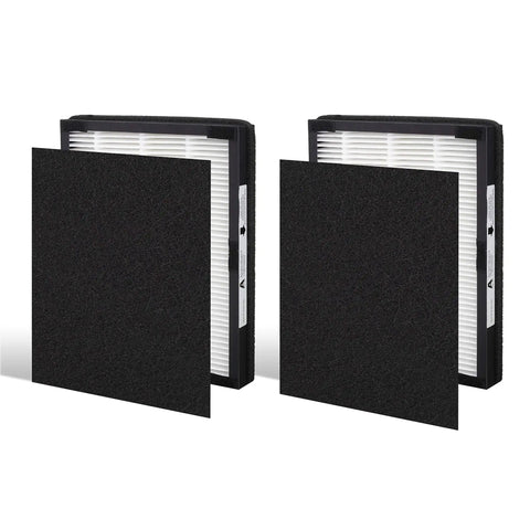 Two Pack H13 True Replacement Filter With Carbon Pre-Filters for Air Purifier, compatible with FAP-C01-A AC-2119 and more.
