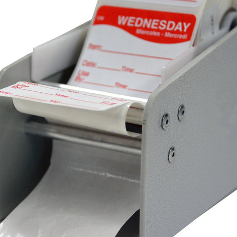 Heavy Hitter Plastic Label Dispenser Rack For Single Two Inch Wide Roll No Drama Quick Swap Stand Wall Mount Holder Keeps Countertops Crisp And Straight Up Ready For Action