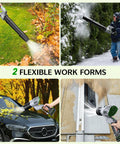 Cordless Electric Leaf Blower Beast Power With 680 CFM And 200 MPH Air used on lawn, snow, car, and patio