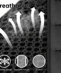 Breathable mesh detail of Dual Carry Archery Arrow Quiver For Hip And Back, Quick-Detach Silent Buckle, Foldable Ultra Lightweight 200g