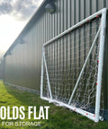 Q Fold Soccer Goal Easy Setup Backyard All Weather 72 By 48 By 24 Inches Includes Net And Ground Pegs No Sag Crossbar Patented