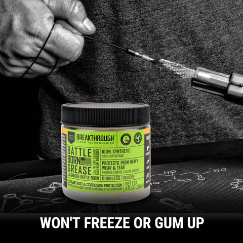 High Performance Gun Grease With PTFE For Firearms Lube, Rust And Corrosion Protection For Rifles And Handguns, 4 Oz Jar