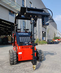 Mini Skid Steer Loader 1800 Lb Capacity With Auger For Digging Drilling And Light Bull Dozing In Gardens Farms Parks And On Roads