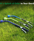 Heavy Duty Full Metal 24 Inch Watering Wand With Gentle Soft Shower Sprayer on grass, in three colors