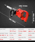 High Performance 1 Inch Air Impact Wrench Built With A Pinless Hammer Mechanism And 4200 Rpm No Load Speed Plus Boss Level 2800 Ft Lbs Max Torque for yanking rusty bolts.