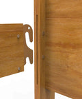 Universal Wood Bed Rail Hook Plates Featuring Snug 7 Hole Grip Heavy Duty Headboard Frame Connectors Built Tough Replacement Hardware That Fits Just Right For All Wooden Bed Frames 2 Piece Set image of metal brackets on a wooden bed frame.