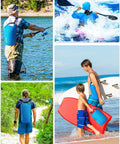 Outdoor activities showing Waterproof Dry Bag Roll Top 5L Blue For Travel And Outdoor Adventures, Lightweight And Durable Storage