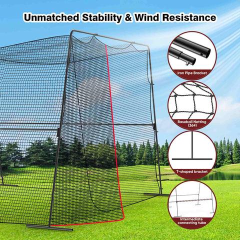 Backyard Baseball Batting Cage With Net And Frame 30Ft Or 40Ft Size Pro Grade Heavy Duty Steel Frame Built To Withstand Rough Weather
