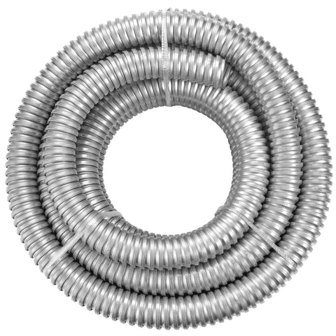 Coiled 1 Inch By 25 Foot Galvanized Steel Flexible Conduit For Electrical Wiring, Smooth Interior For Easy Wire Pull