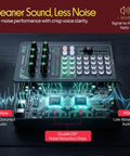 Live Broadcast Sound Card And Rechargeable Mixer Kit With Condenser Microphone, DSP Noise Reduction, internal circuit view.