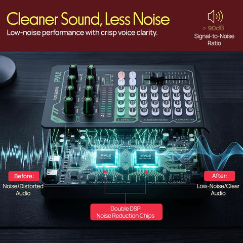 Live Broadcast Sound Card And Rechargeable Mixer Kit With Condenser Microphone, DSP Noise Reduction, internal circuit view.
