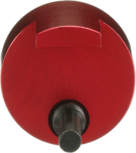 Red Micro V Stretch Fit Belt Installation Tool for safe precise belting setup on select applications, close-up view.