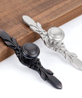 Dope Round Cabinet Knobs 10 Pack 1.25 Inch Brushed Gunmetal Drawer Pulls for Office and Home Furniture with decorative plates