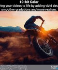 Hero11 Black Waterproof Action Camera With 5.3K60 Ultra HD Video And 27MP Photos capturing action on a dirt bike.