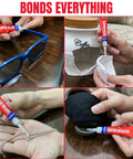 8 Pack 4 Gram Super Glue With Anti Clog Cap used on glasses, ceramic, jewelry, and fabric for bonding.