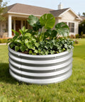 Two Pack Galvanized Raised Garden Beds 24x24x12 Inches Outdoor Planter for Vegetables and Flowers Durable Reinforced Corners